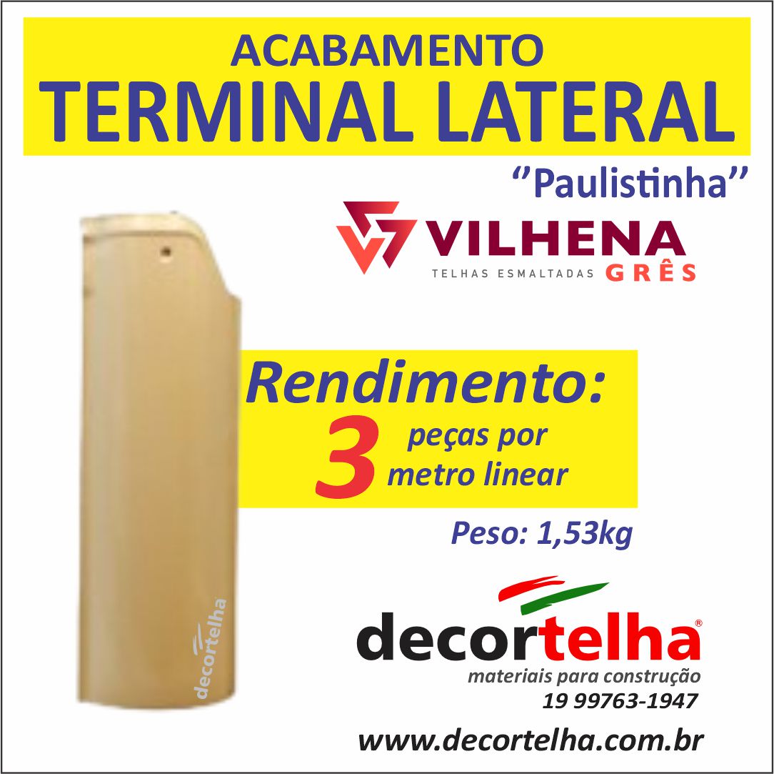 acabamento lateral Telha esmaltada