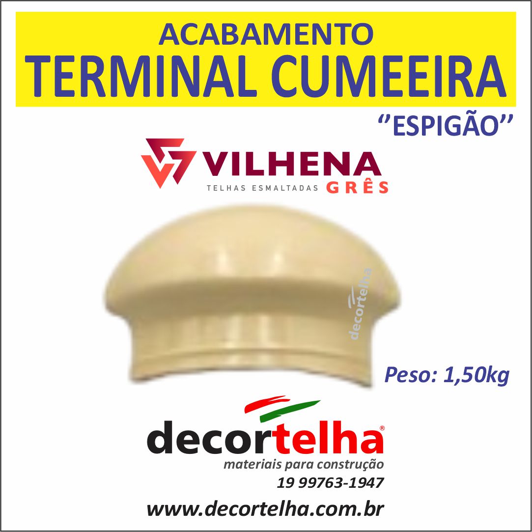Terminal Cumeeira espigão telha esmaltada