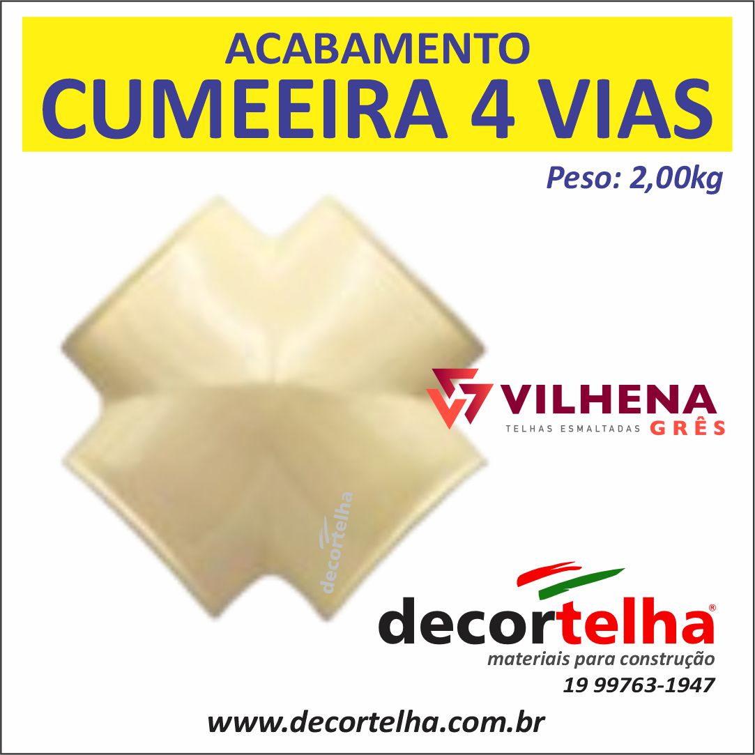 acabamento 4 vias cumeeira telha esmaltada
